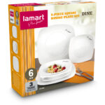 Set pjatash LAMART LT9002, 6 pjesë, të bardha