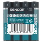 Bateri Sencor SBA LR03 4S AAA Alk, 4 copë