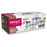 Set tenxhere Lamart LTSSSET8, 8 pjesë, e argjendtë